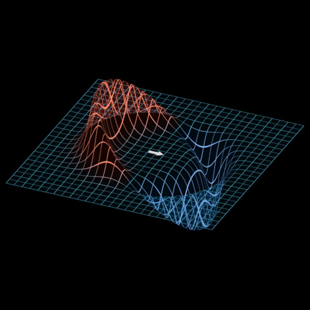Alcubierre warp bubble: space contracts ahead and expands behind